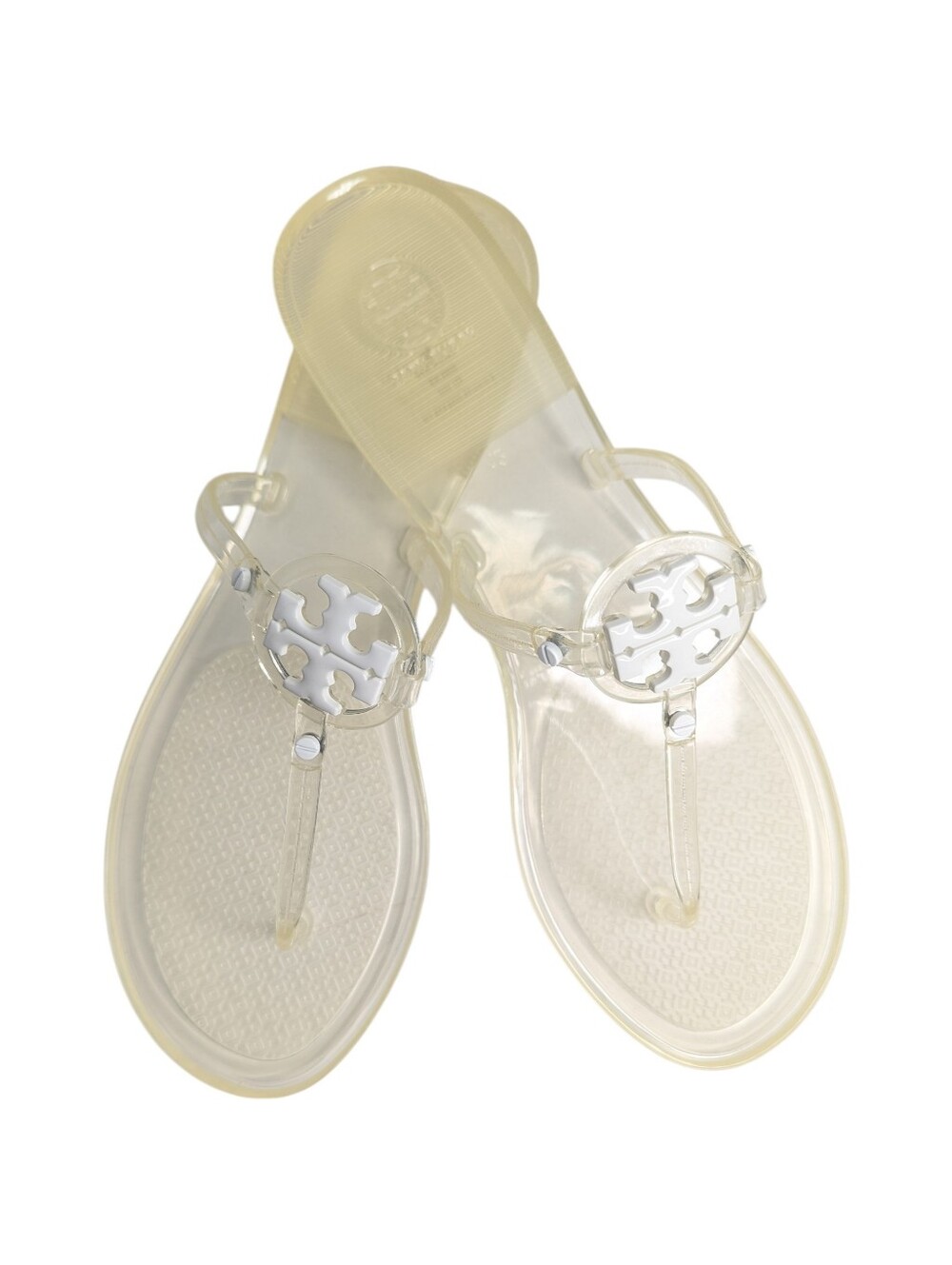 Tory Burch Mini Miller Flat Clear Jelly Thong Sandals | Size 12
